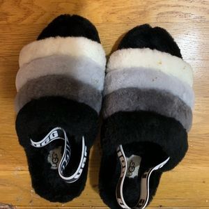 Black White and Gray Ugg Fluffs
